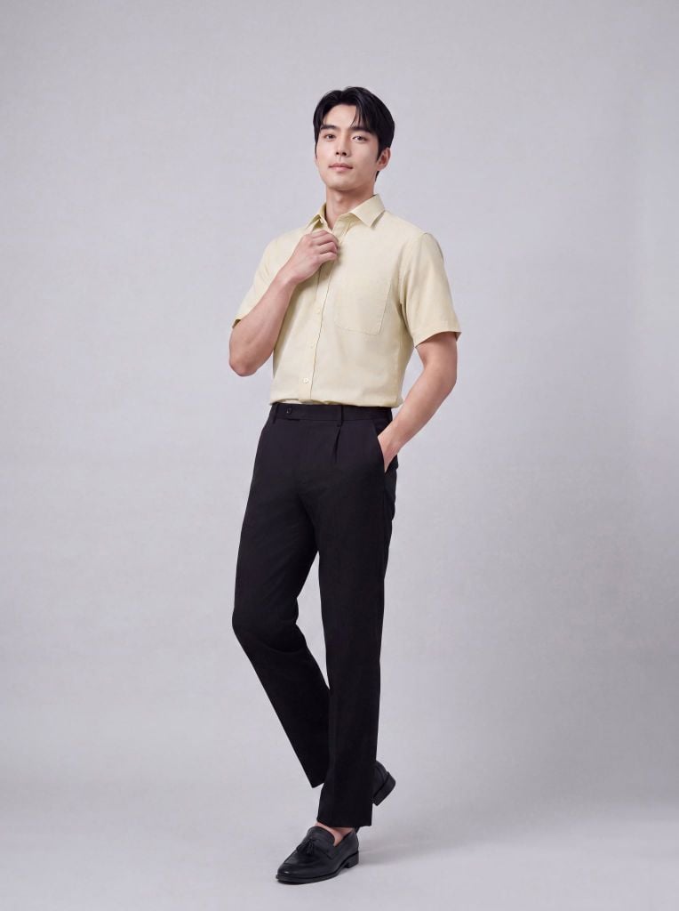Sơ mi nam cộc tay May 10 form RegularFit mã 010126158GBN4 AM211