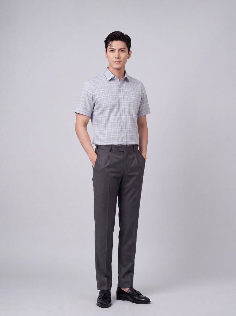 Sơ mi nam cộc tay May 10 form RegularFit mã 010126173GBV2 AK659