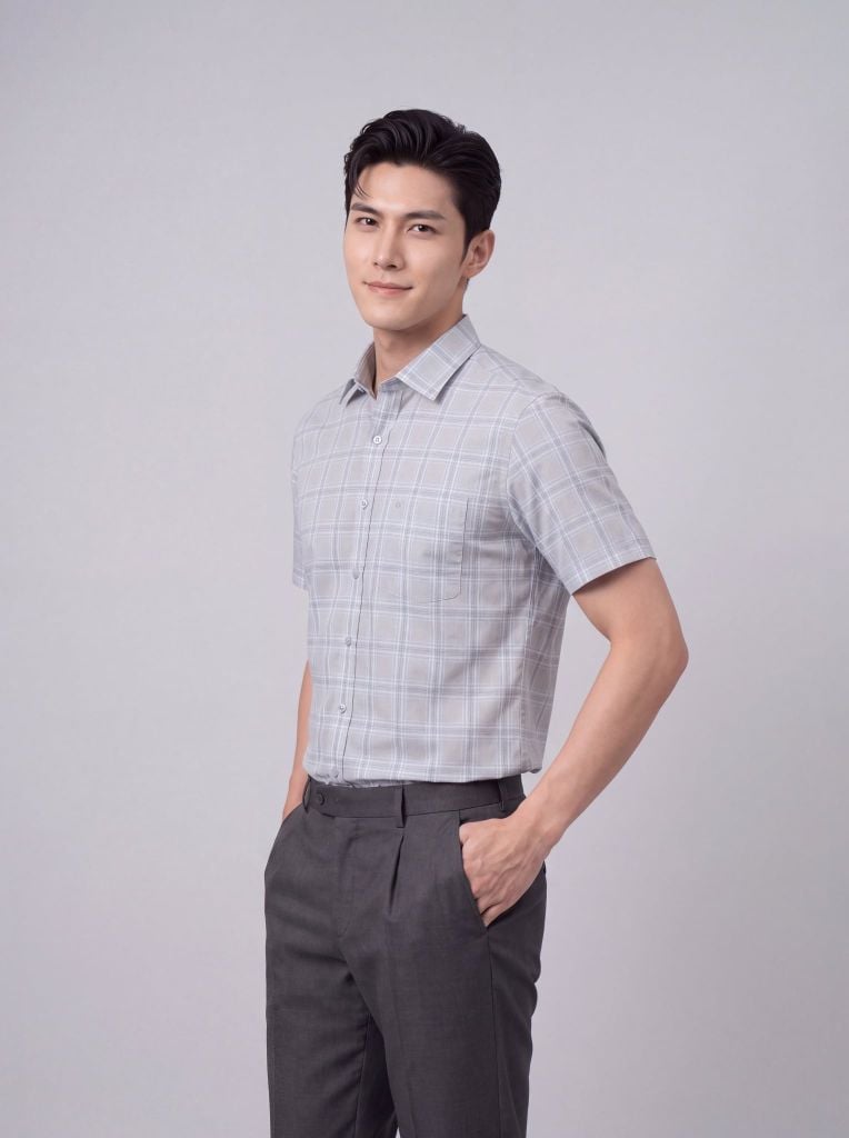 Sơ mi nam cộc tay May 10 form RegularFit mã 010126173GBV2 AK659