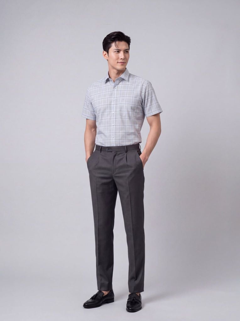Sơ mi nam cộc tay May 10 form RegularFit mã 010126173GBV2 AK659
