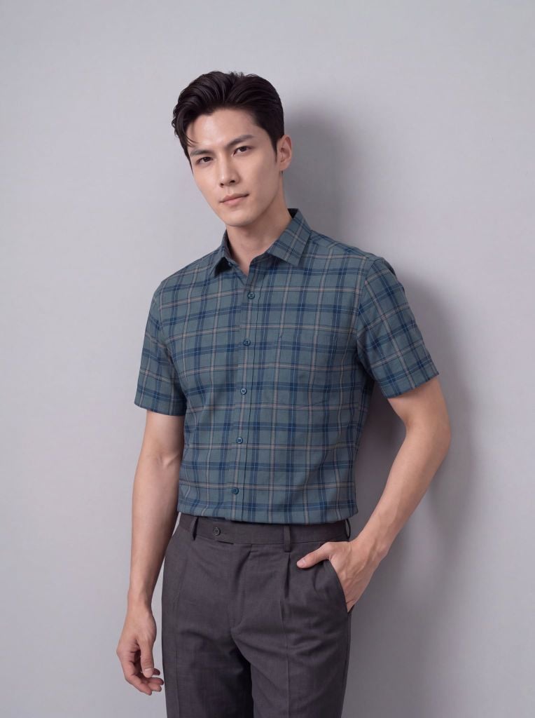 Sơ mi nam cộc tay May 10 form RegularFit mã 010126173GBV2 AK660