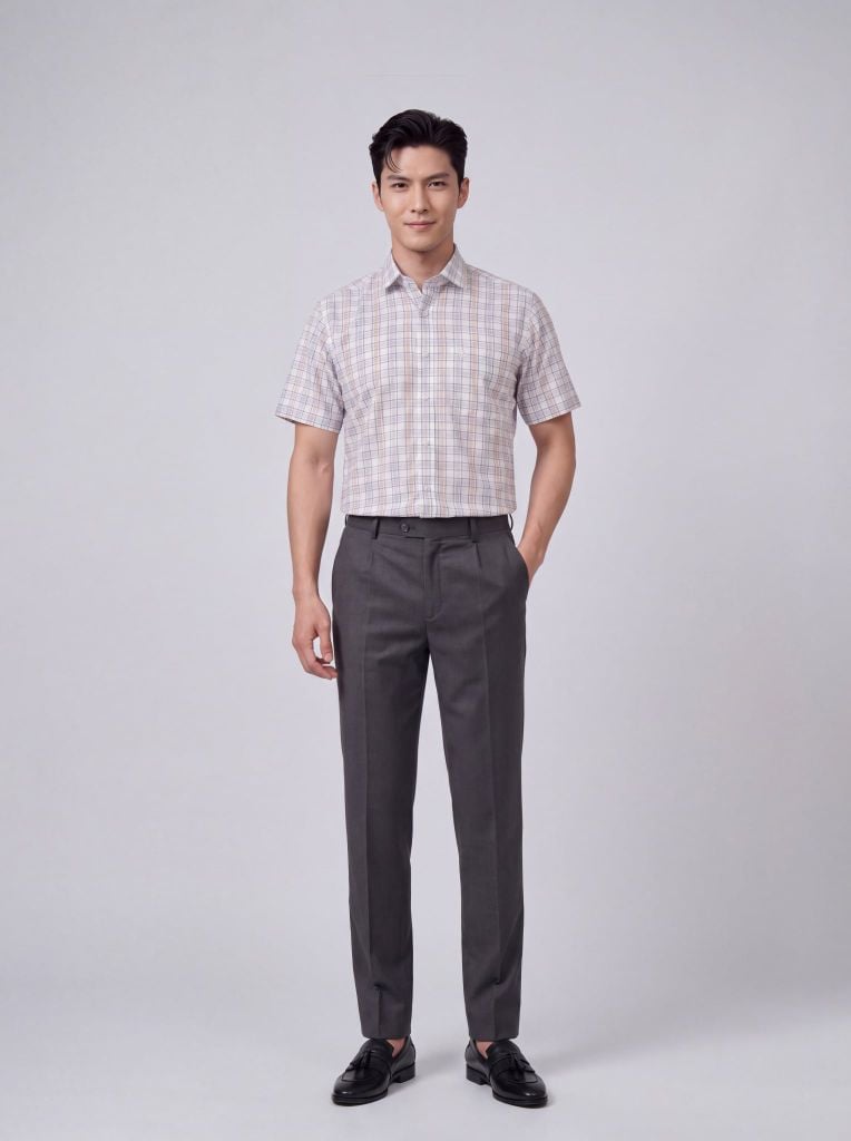 Sơ mi nam cộc tay May 10 form RegularFit mã 010126173GBV2 AK667