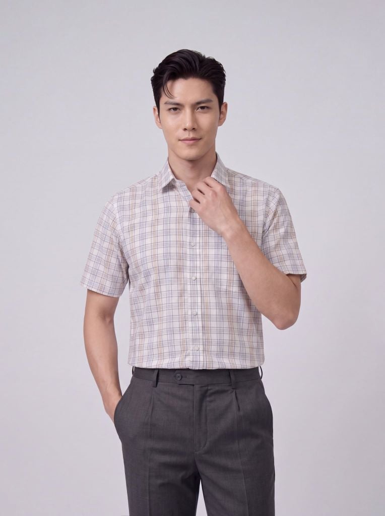 Sơ mi nam cộc tay May 10 form RegularFit mã 010126173GBV2 AK667