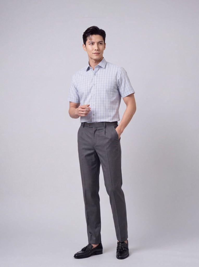 Sơ mi nam cộc tay May 10 form RegularFit mã 010126173GBV2 AK668
