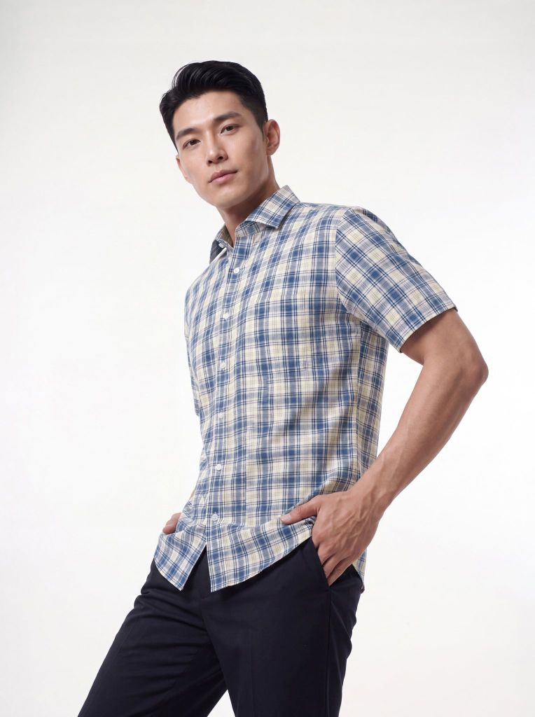 Sơ mi nam cộc tay May 10 form RegularFit mã 010126173GBV2 AK671