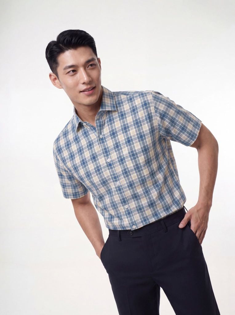 Sơ mi nam cộc tay May 10 form RegularFit mã 010126173GBV2 AK671