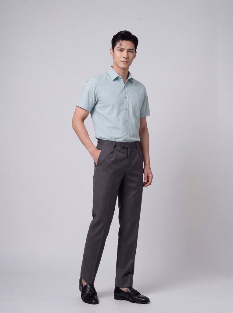 Sơ mi nam cộc tay May 10 form RegularFit mã 010126174GBN4 AM206
