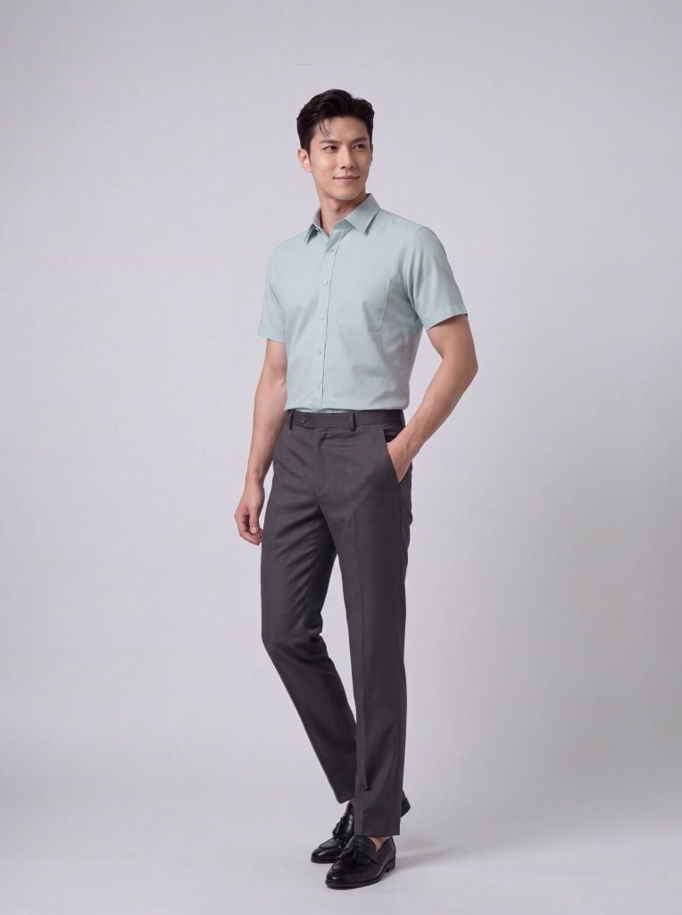 Sơ mi nam cộc tay May 10 form RegularFit mã 010126174GBN4 AM206