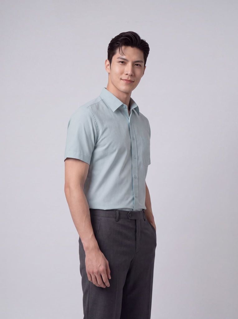 Sơ mi nam cộc tay May 10 form RegularFit mã 010126174GBN4 AM206