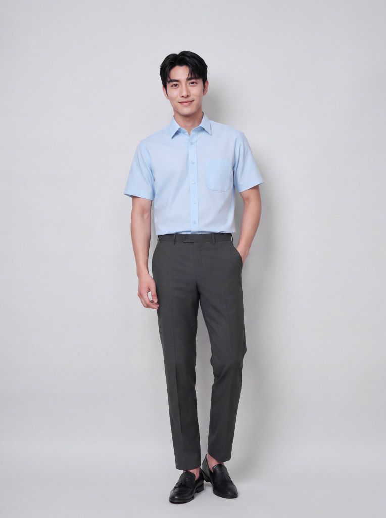 Sơ mi nam cộc tay May 10 form RegularFit mã 010126185GBN4 AM218