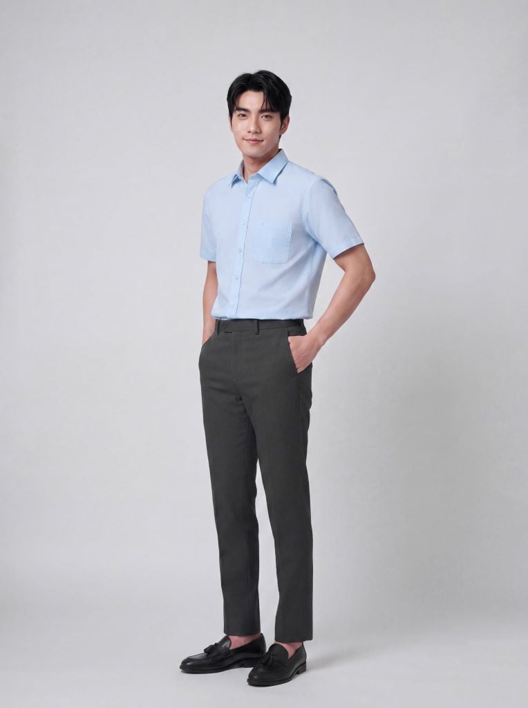 Sơ mi nam cộc tay May 10 form RegularFit mã 010126185GBN4 AM218