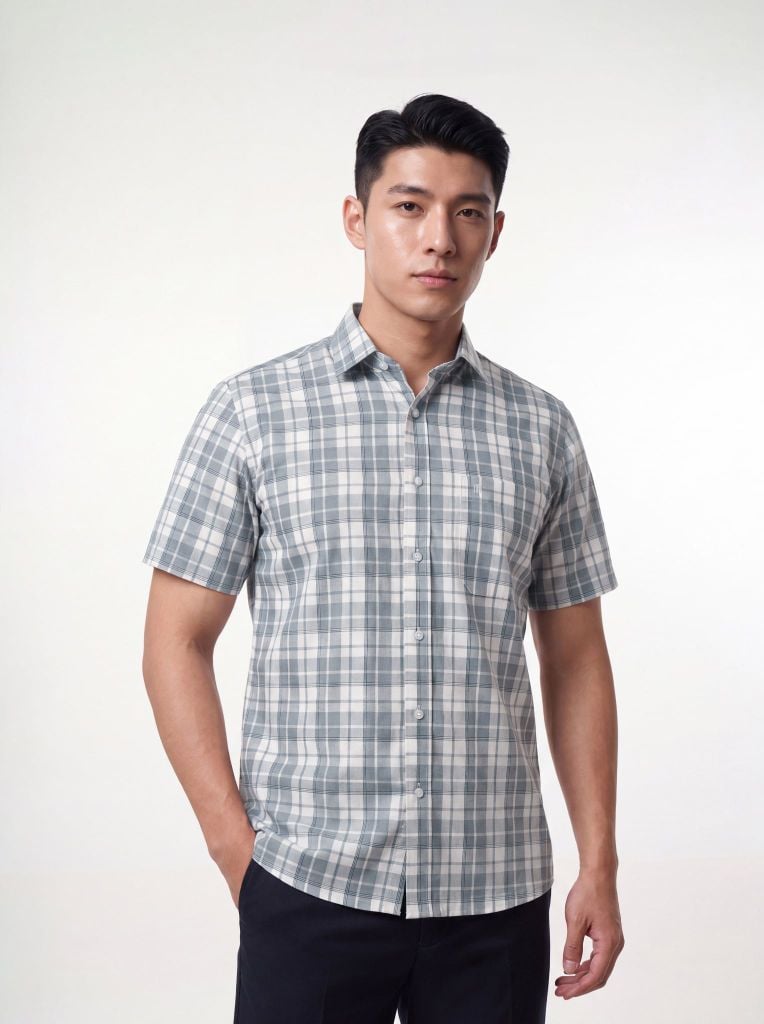 Sơ mi nam cộc tay May 10 form RegularFit mã 010126186GBV2 AK676