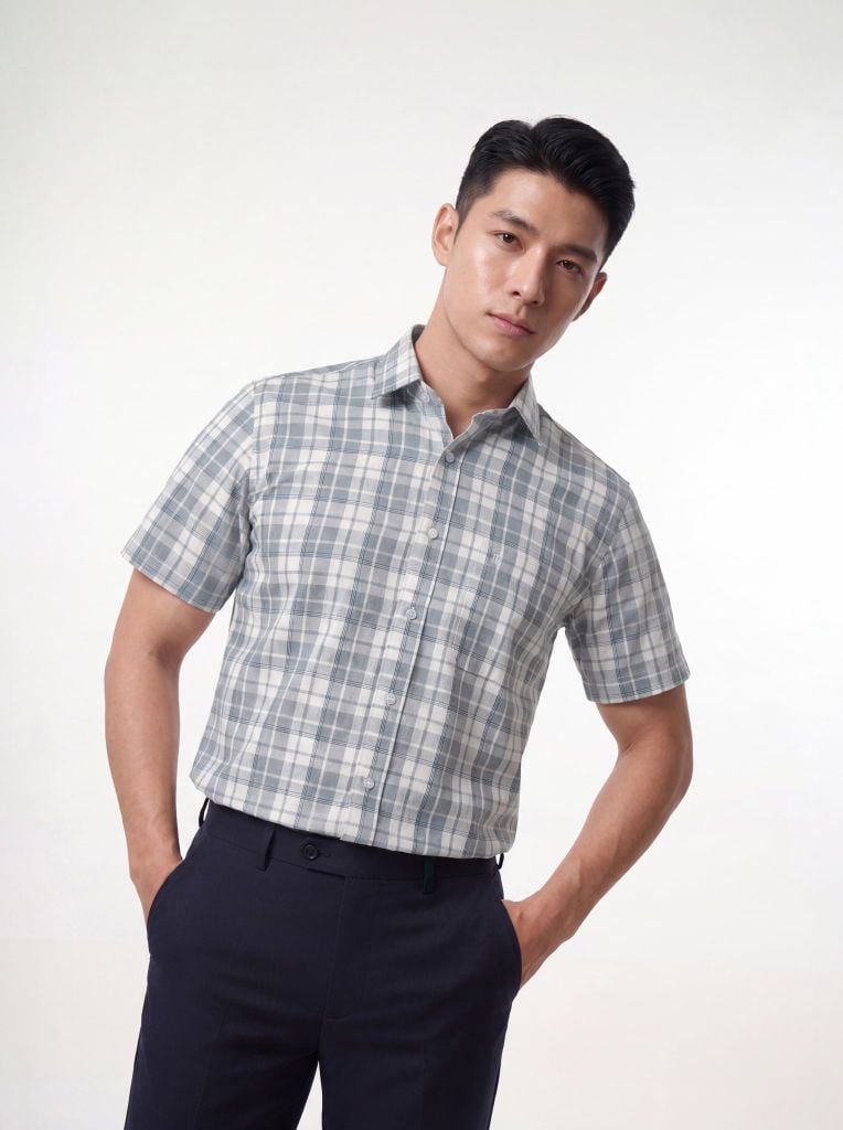 Sơ mi nam cộc tay May 10 form RegularFit mã 010126186GBV2 AK676