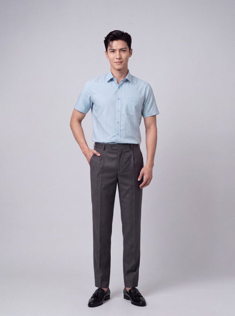 Sơ mi nam cộc tay May 10 form RegularFit mã 010126187GBN4 AK677