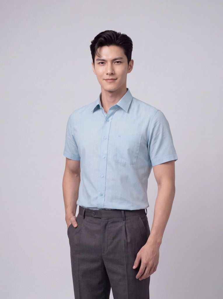 Sơ mi nam cộc tay May 10 form RegularFit mã 010126187GBN4 AK677