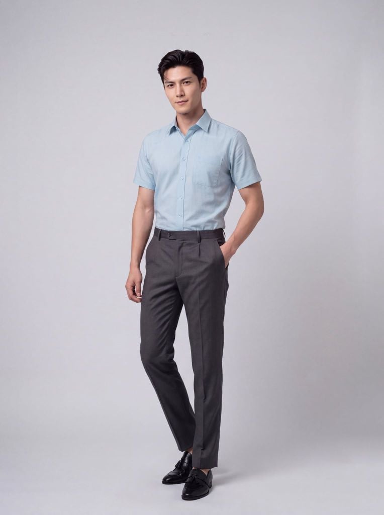Sơ mi nam cộc tay May 10 form RegularFit mã 010126187GBN4 AK677