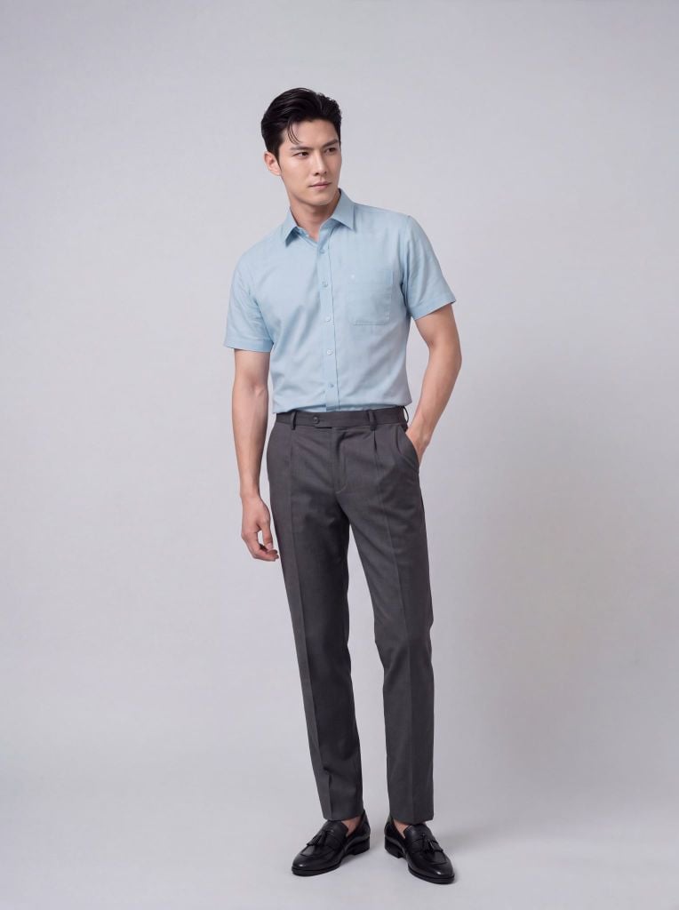 Sơ mi nam cộc tay May 10 form RegularFit mã 010126187GBN4 AK677