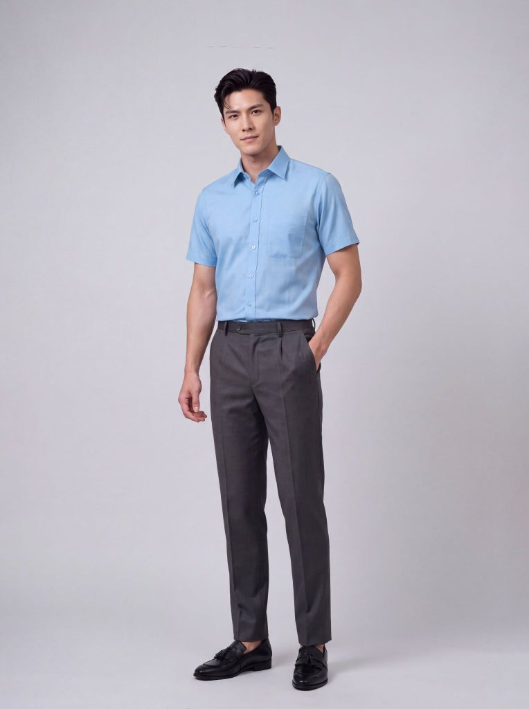 Sơ mi nam cộc tay May 10 form RegularFit mã 010126187GBN4 AK679