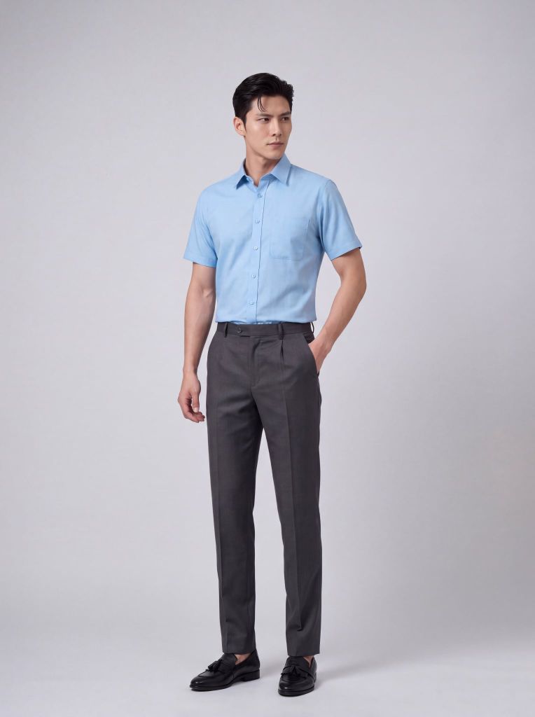 Sơ mi nam cộc tay May 10 form RegularFit mã 010126187GBN4 AK679