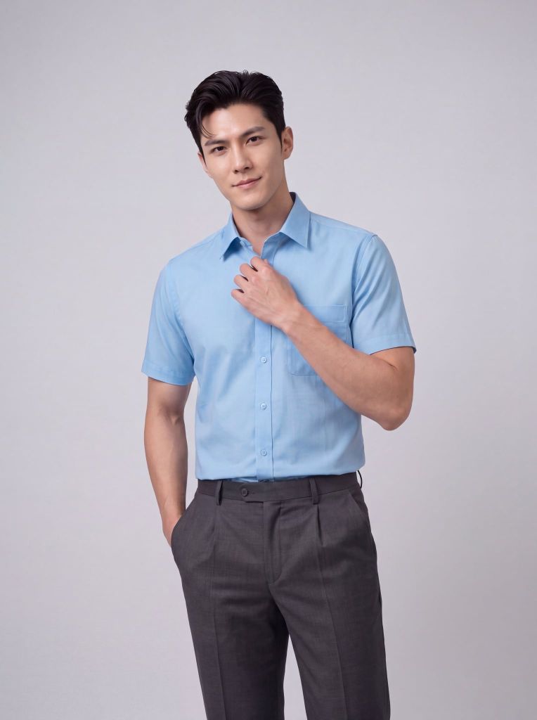 Sơ mi nam cộc tay May 10 form RegularFit mã 010126187GBN4 AK679