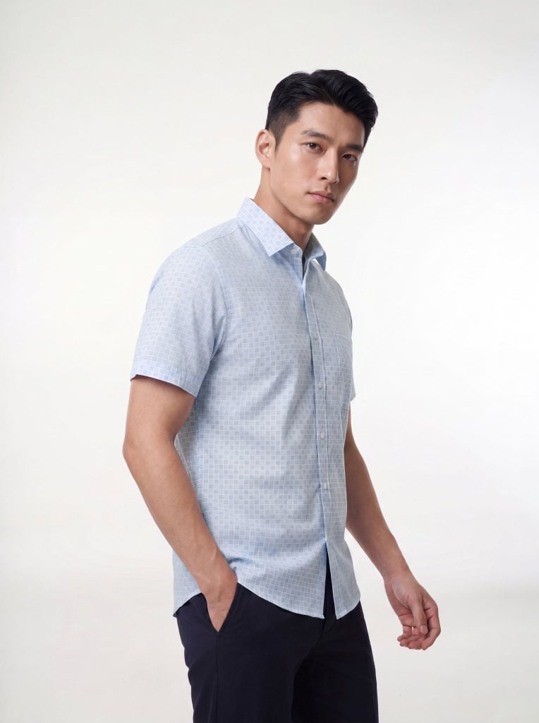 Sơ mi nam cộc tay May 10 form RegularFit mã 010126221GBV2 AH447