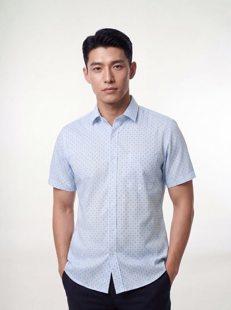 Sơ mi nam cộc tay May 10 form RegularFit mã 010126221GBV2 AH447