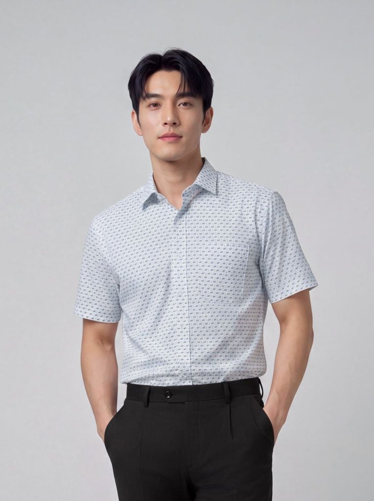 Sơ mi nam cộc tay May 10 form RegularFit mã 010126240V2 AH449