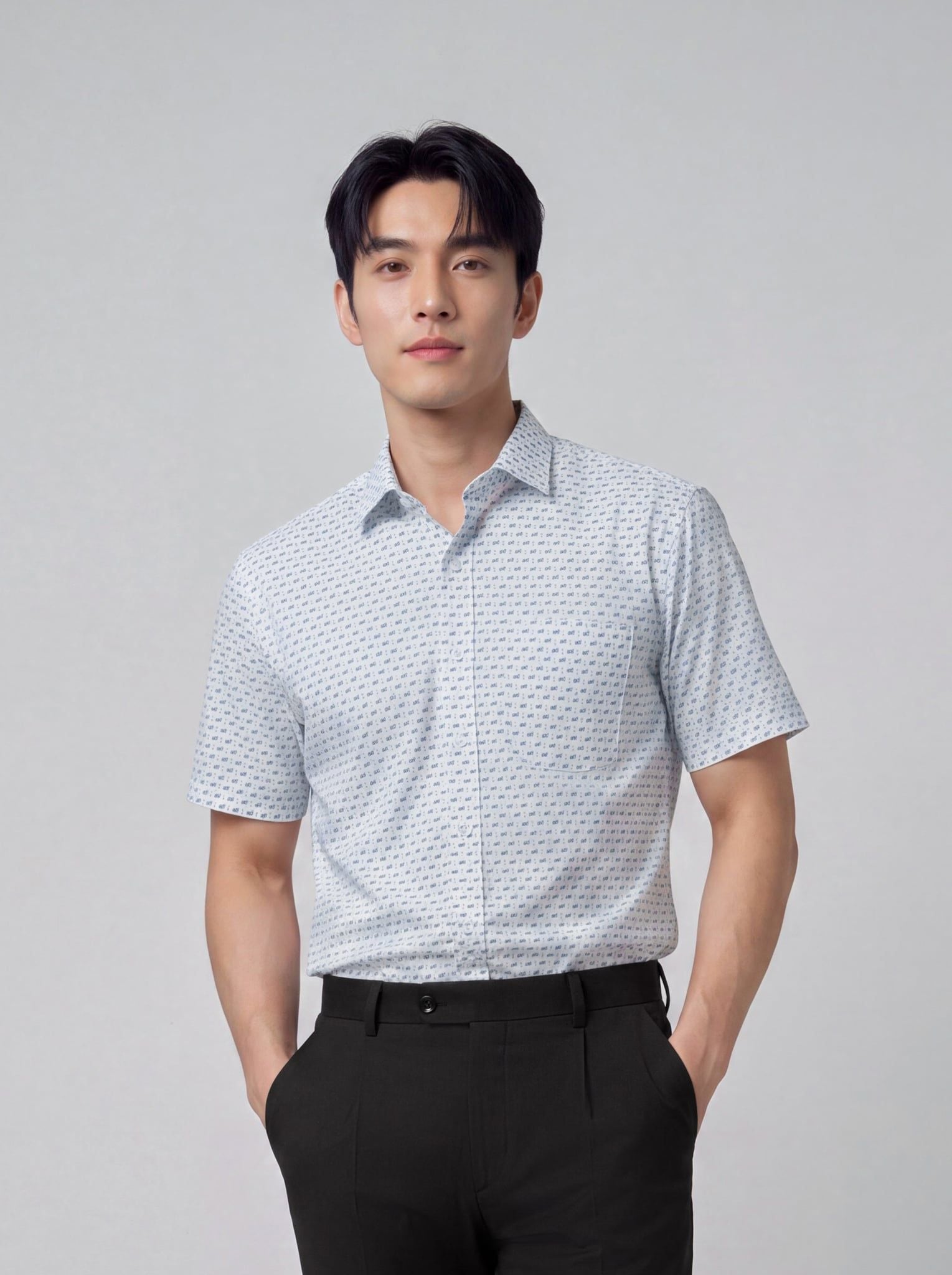 Sơ mi nam cộc tay May 10 form RegularFit mã 010126240V2 AH449