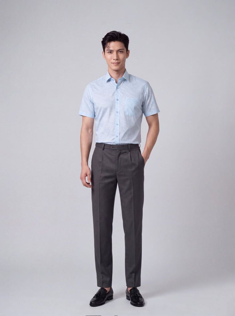 Sơ mi nam cộc tay May 10 form RegularFit mã 010126240V2 AH452