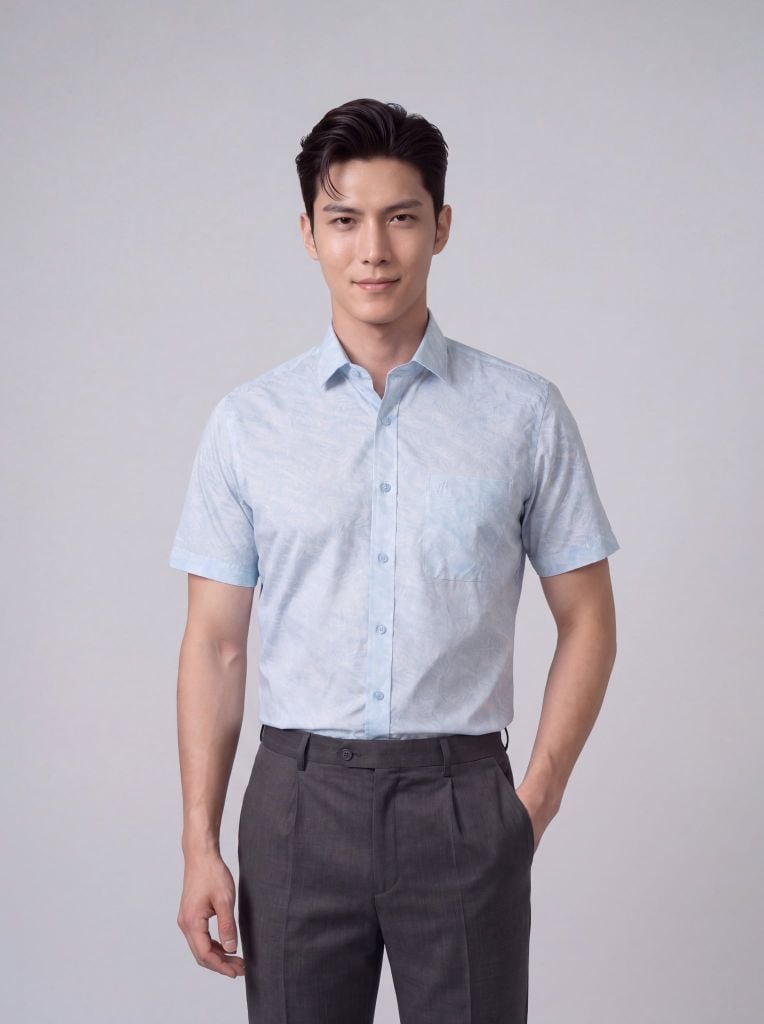Sơ mi nam cộc tay May 10 form RegularFit mã 010126240V2 AH452