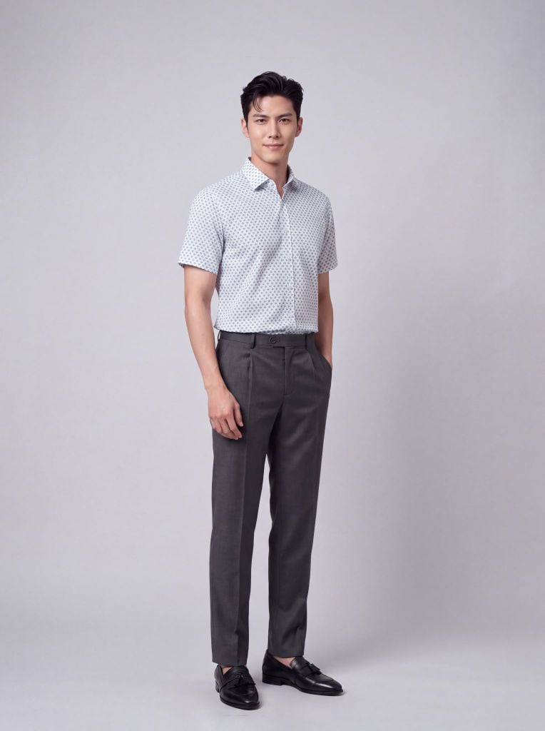 Sơ mi nam cộc tay May 10 form RegularFit mã 010126240V2 AH453