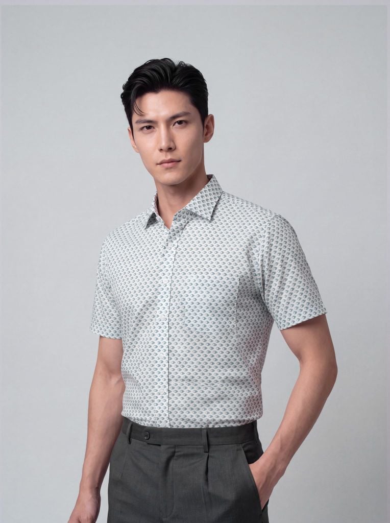Sơ mi nam cộc tay May 10 form RegularFit mã 010126240V2 AH453