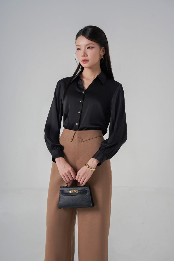 Sơ mi nữ dài tay GrusZ mã 010225102GZDT VK254