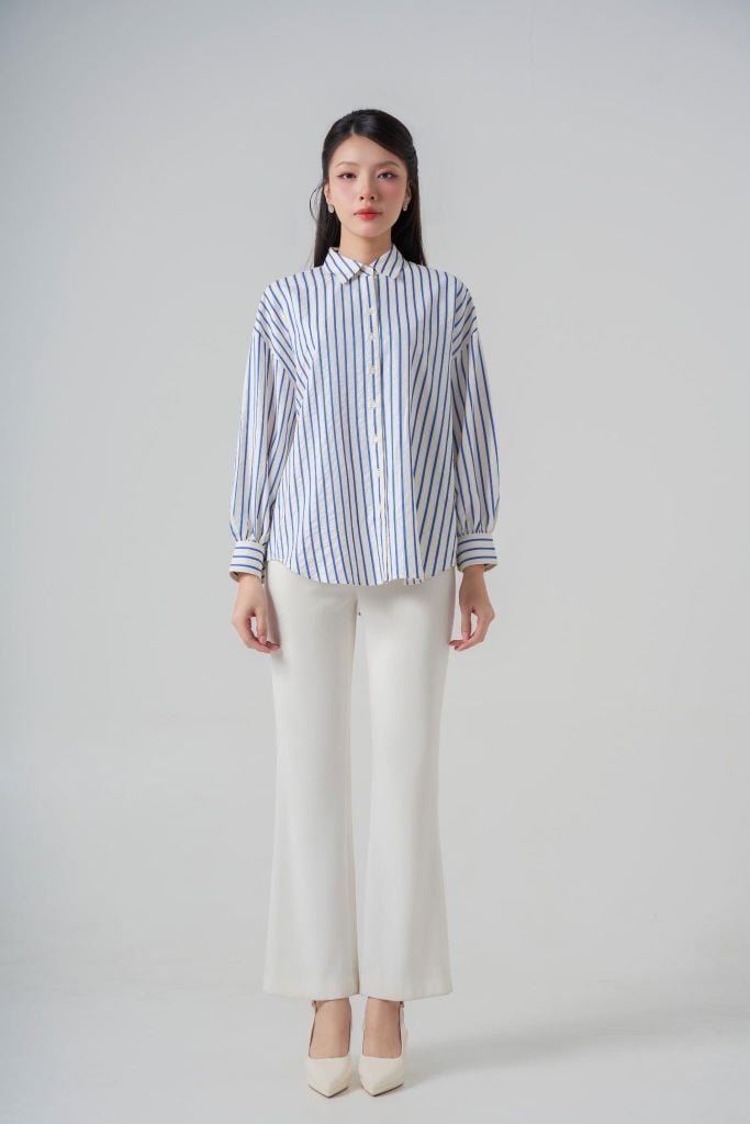 Sơ mi nữ dài tay May 10 mã 010225147TT VK191