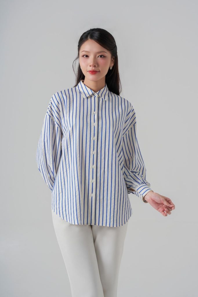 Sơ mi nữ dài tay May 10 mã 010225147TT VK191