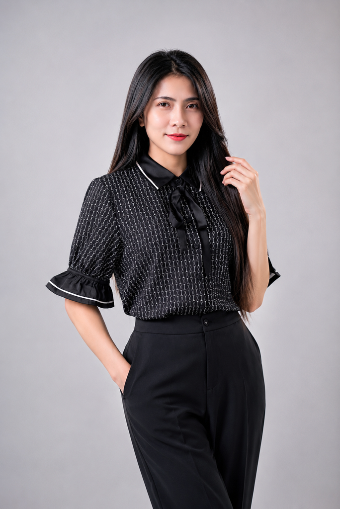 Sơ mi nữ tay lỡ May 10 mã 010225265TT 1