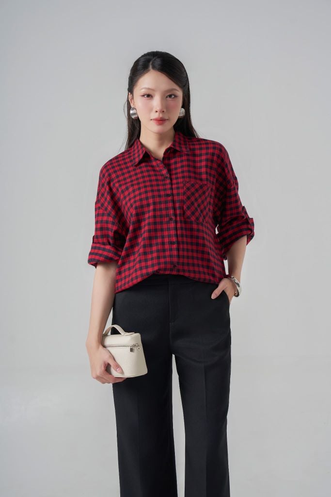 Sơ mi nữ dài tay May 10 mã 010225394LEN 1