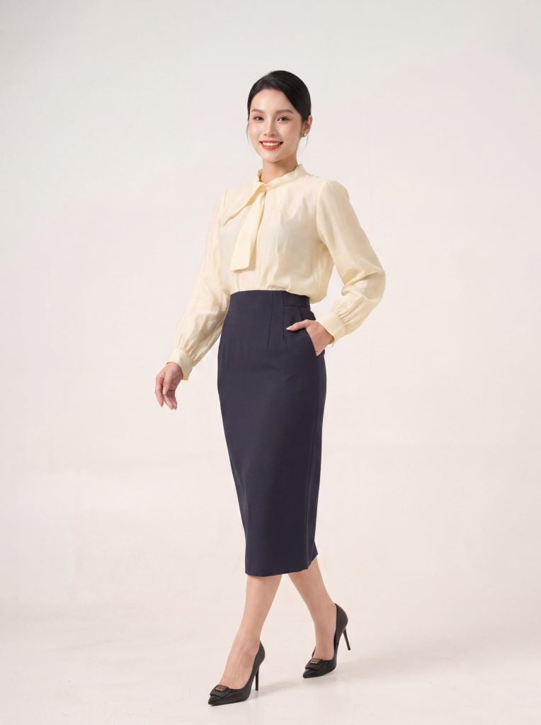 Sơ mi nữ dài tay GrusZ mã 010226016GZ VK334