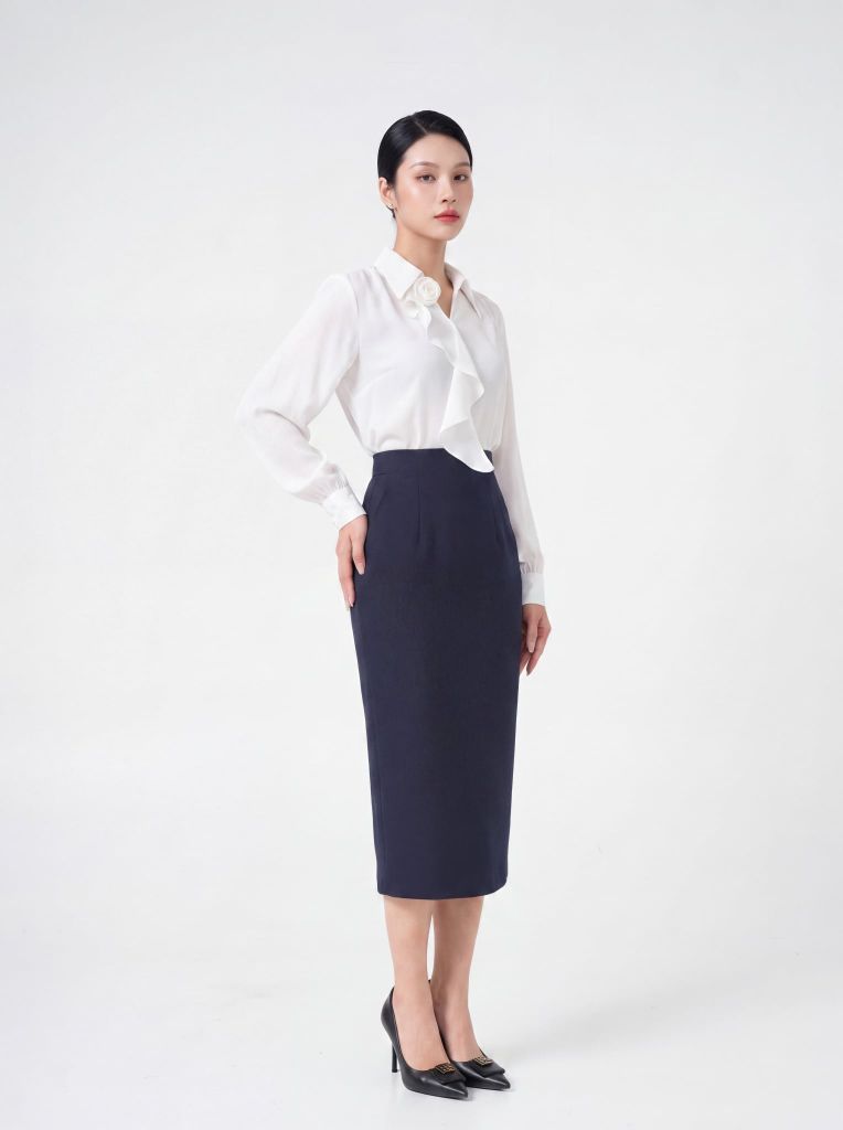 Sơ mi nữ dài tay GrusZ mã 010226037GZ VK383