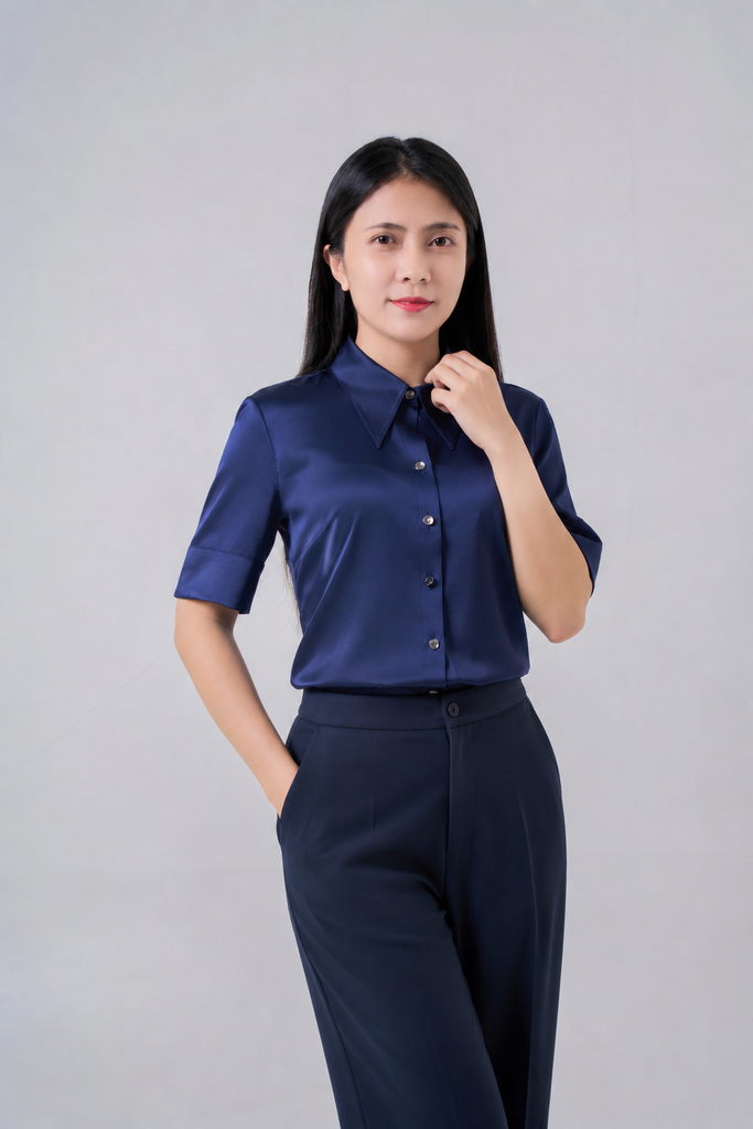 Sơ mi nữ cộc tay GrusZ mã 010226058GZ ID021