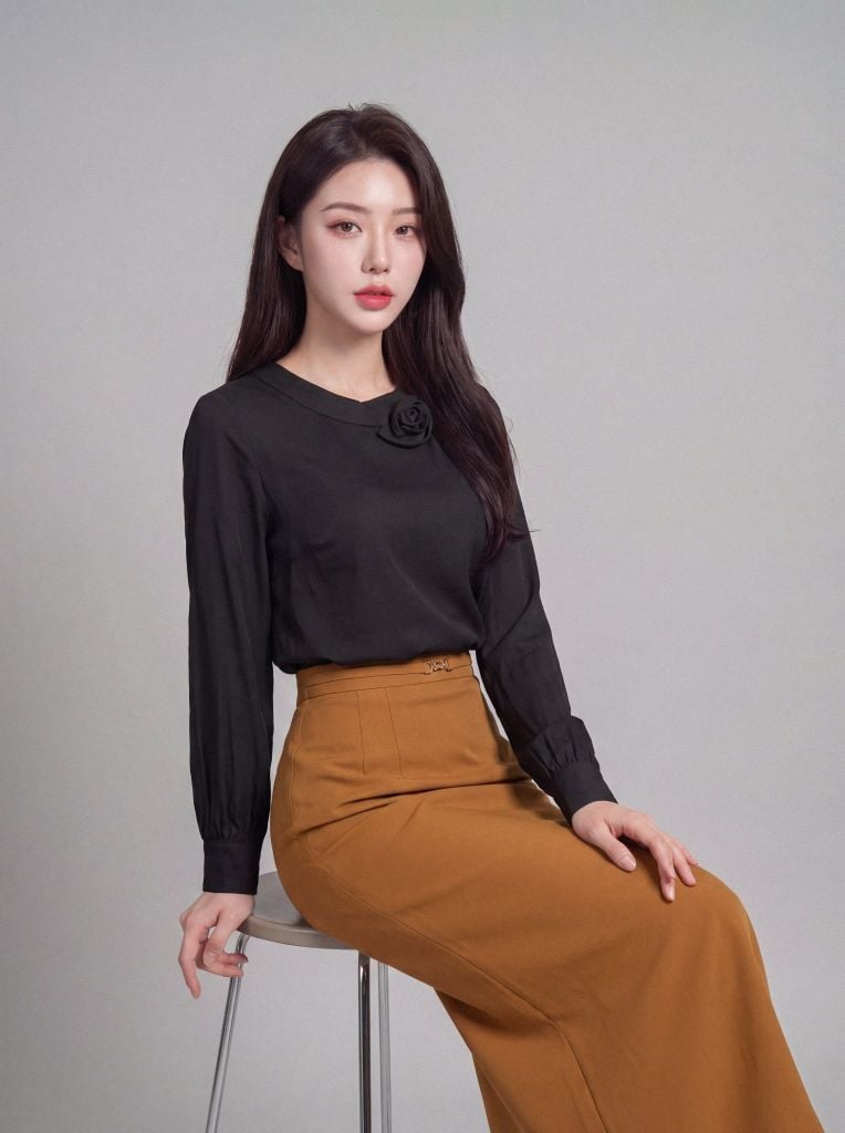 Sơ mi nữ dài tay GrusZ mã 010226062GZ VK402
