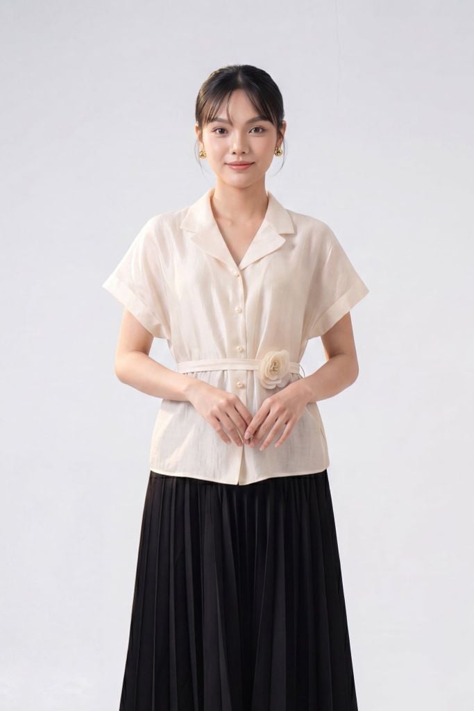 Sơ mi nữ cộc tay GrusZ mã 010226063GZ VK391