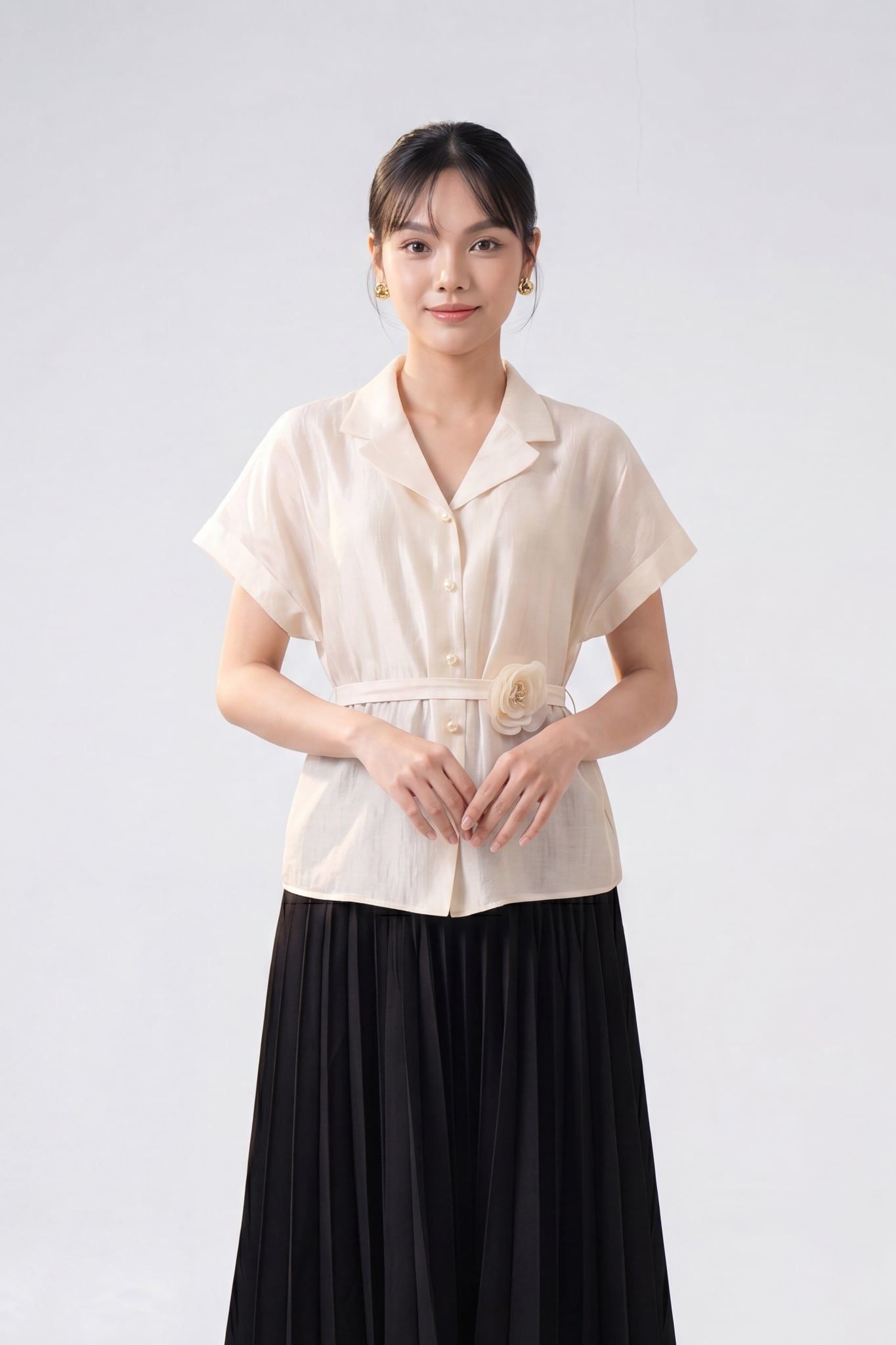 Sơ mi nữ cộc tay GrusZ mã 010226063GZ VK391