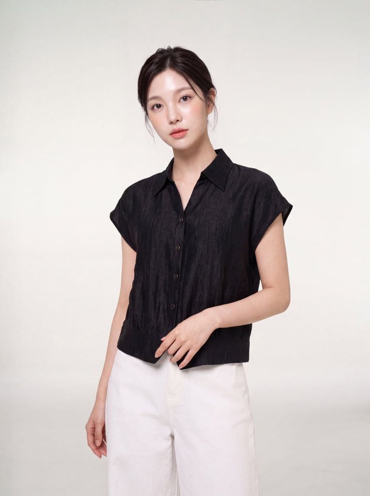 Sơ mi nữ sát nách GrusZ mã 010226081GZTT FI22