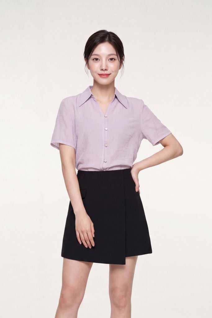 Sơ mi nữ cộc tay GrusZ mã 010226085GZ VK403