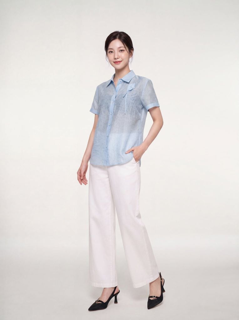 Sơ mi nữ cộc tay GrusZ mã 010226101GZTT FI35