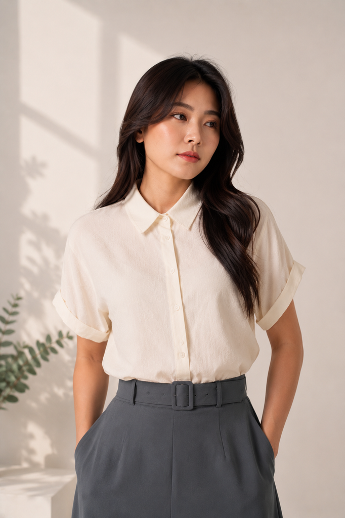 Sơ mi nữ cộc tay May 10 mã 010226194TT 2