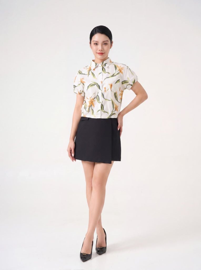 Sơ mi nữ cộc tay May 10 mã 010226234TT 1