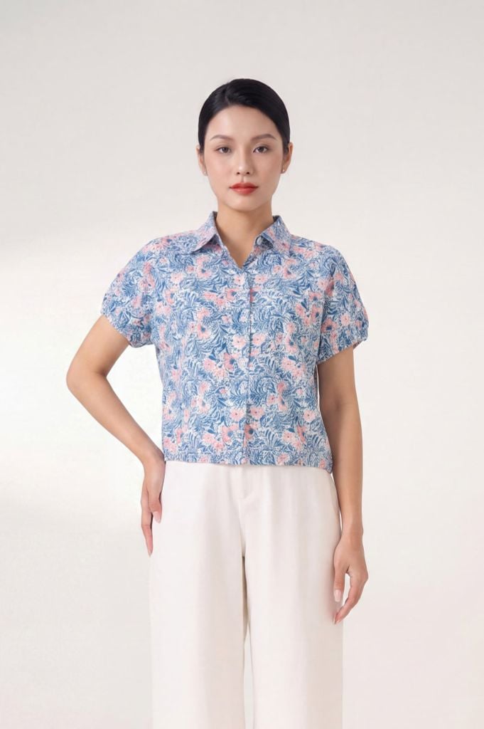 Sơ mi nữ cộc tay May 10 mã 010226234TT 3