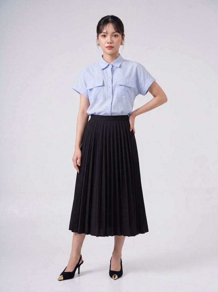 Sơ mi nữ cộc tay May 10 mã 010226244TT 1